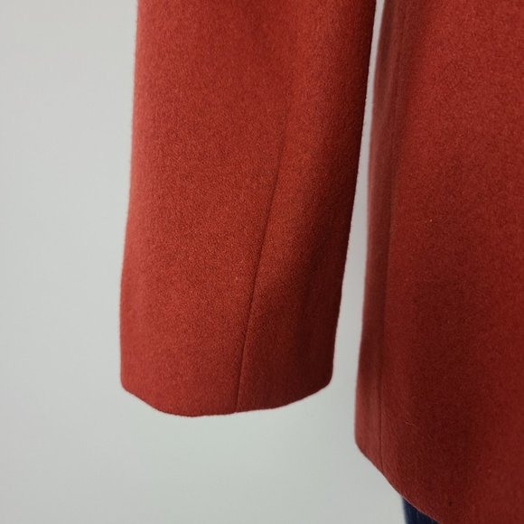 Bob Timberlake Size M Wool Rust Colored Double Breasted Pea Coat - Picture 11 of 16